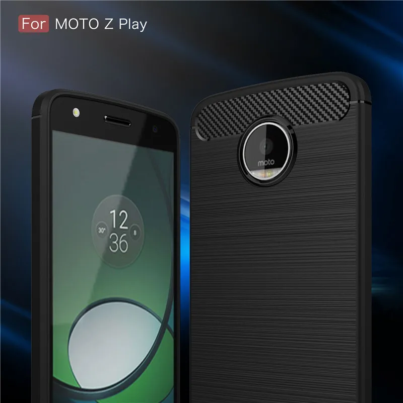 KEYSION, углеродное волокно для Motorola MOTO Z ZPlay, высокое качество, мягкая Противоударная задняя крышка для Motorola MOTO Z Play, чехлы для телефонов