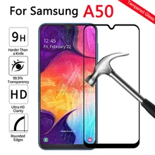 Полностью покрывающее закаленное Стекло для samsung Galaxy A50 A505F защитный чехол для телефона Стекло на samsung 50 Экран защитная пленка