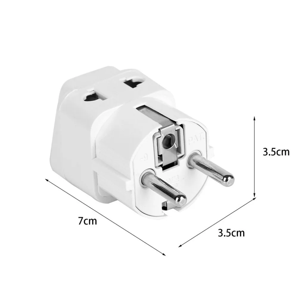 ЕС Стандартный Мощность Plug адаптер дорожный преобразователь Австралия Великобритании, США ЕС конвертер Белый небольшой компактный и