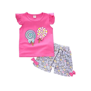

Baby Girls Cotton Clothing Sets Fashion Summer Newborn Children T-shirt Shorts 2Pcs/Sets Toddlers Casual Sports Tracksuits