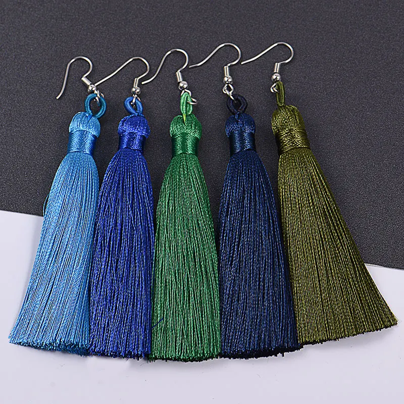 

New Design RIVCA Jewelry Summer Tiered Charm Tassel Earrings for Women Dangle Long Droop Earrings Luxury Jewelry Wedding Gifts