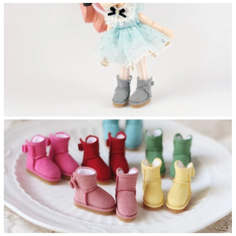 1 пара милых зимних ботинок для снега ob11 Средний blyth 1/12 bjd куклы аксессуары обувь для кукол карамельных цветов сапоги