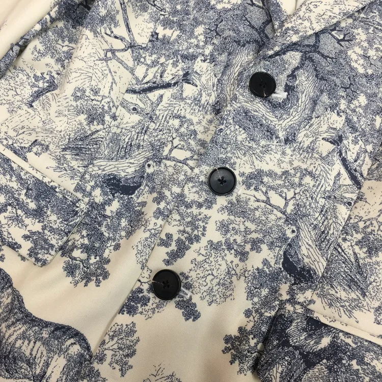 High quality women's casual blazers coat 2019 spring autumn animal print jackets coat A368