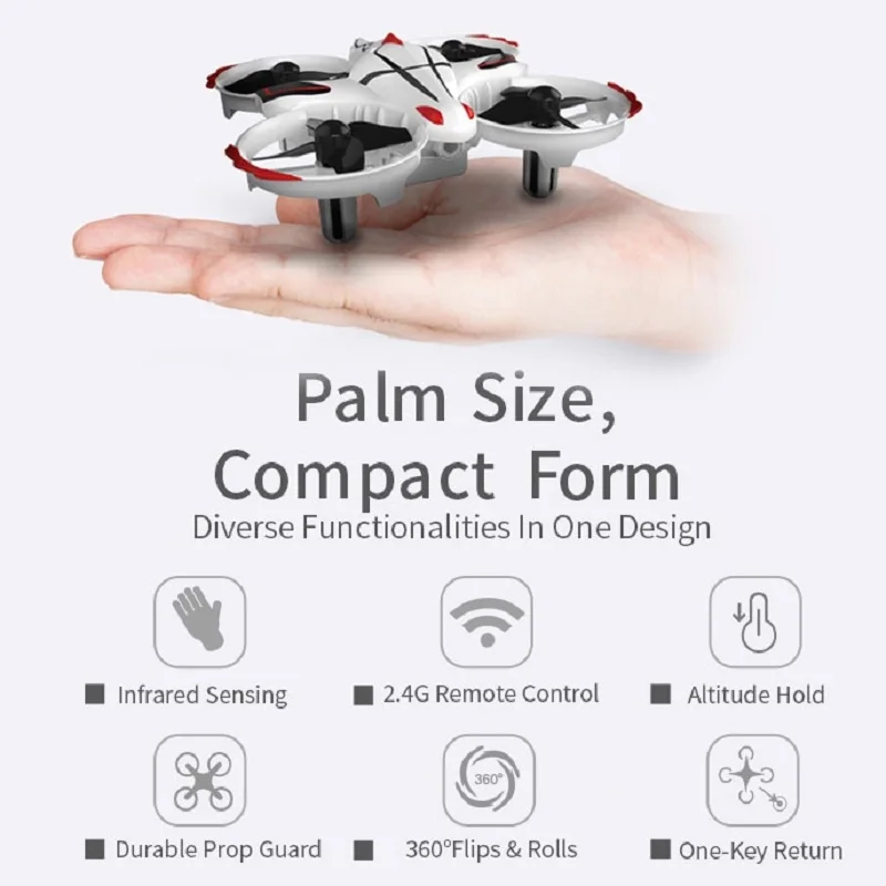 

JJRC H56 Mini RC Drone TaiChi Infrared Sensing Control Remote Control Mode Quadcopter RTF Altitude Hold 2.4G 6-Axis
