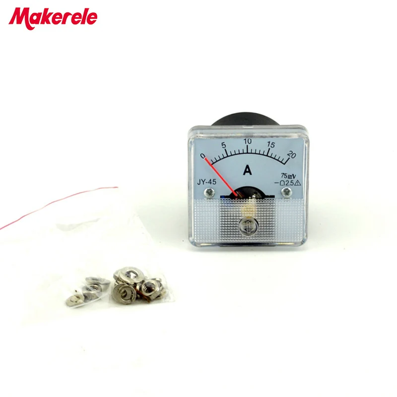 

DC 45(20A) Analog Ammeter Panel Current Amper Meter Pointer Diagnostic-tool Amperimetro Ampermeter Tester New China