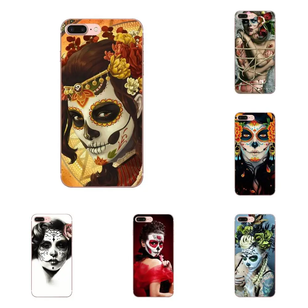 

For Galaxy J1 J2 J3 J330 J4 J5 J6 J7 J730 J8 2015 2016 2017 2018 mini Pro Soft TPU Cases Fundas Mexican Skull Girl Art