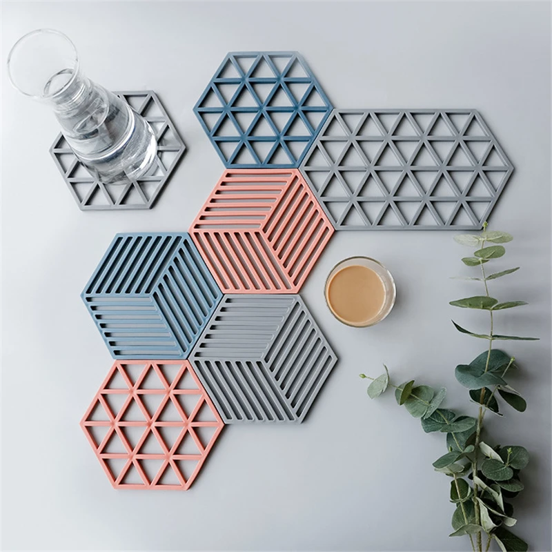 

Creative Nordic Silicone Cushion Home Table Mat Bowl Drink Coaster Heat Insulation Pad Anti Slip Placemat Kitchen Accessories