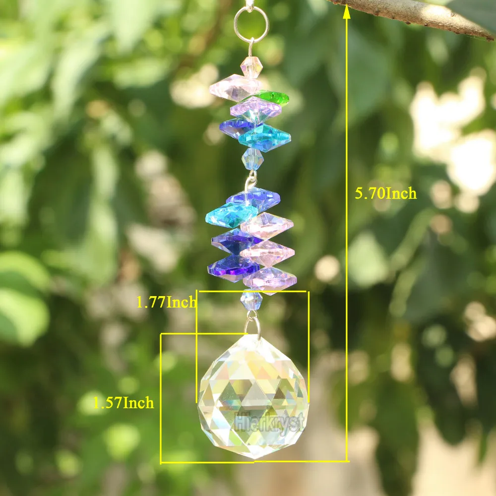 Хрустальный шар Suncatcher Радужный Декор фэн шуй призмы подвеска Маятник висящий 40 мм 1,57"