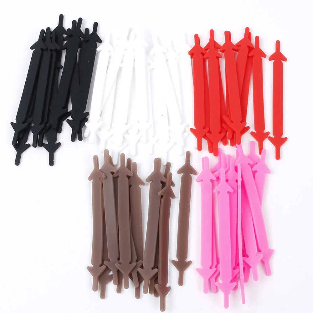 Hot Mew 12pcs/lot New Women Men Athletic Running No Tie Shoelaces Elastic Silicone Shoe Lace All Sneakers Strap Shoe Lace