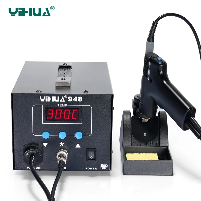 YIHUA948 220V 110V Digital SMD Soldering Station High Quality Soldering Iron With Suction Tin Gun Handle Rework Station YIHUA948 220V 110V Digital SMD Soldering Station High Quality Soldering Iron With Suction Tin Gun Handle Rework Station