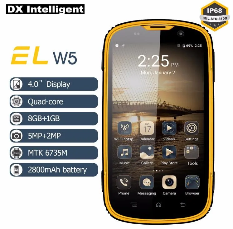Оригинальный E & L EL W5 русский 4 0 дюймовый 4G смартфон IP68 Водонепроницаемый Прочный
