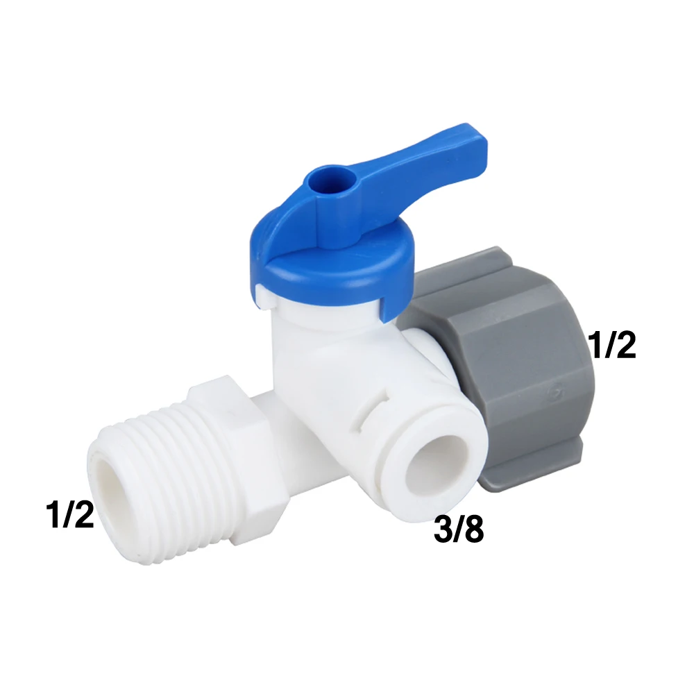 LYMeiTool мини белый POM Быстрый воды фитинги 1/2 &quotBSP мужской/женский х 3/8&quot OD шаровой