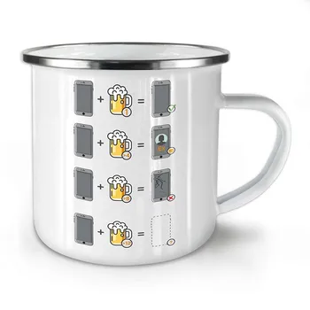 

Alcohol Effect Calling Ex White Enamel Mug 10 oz