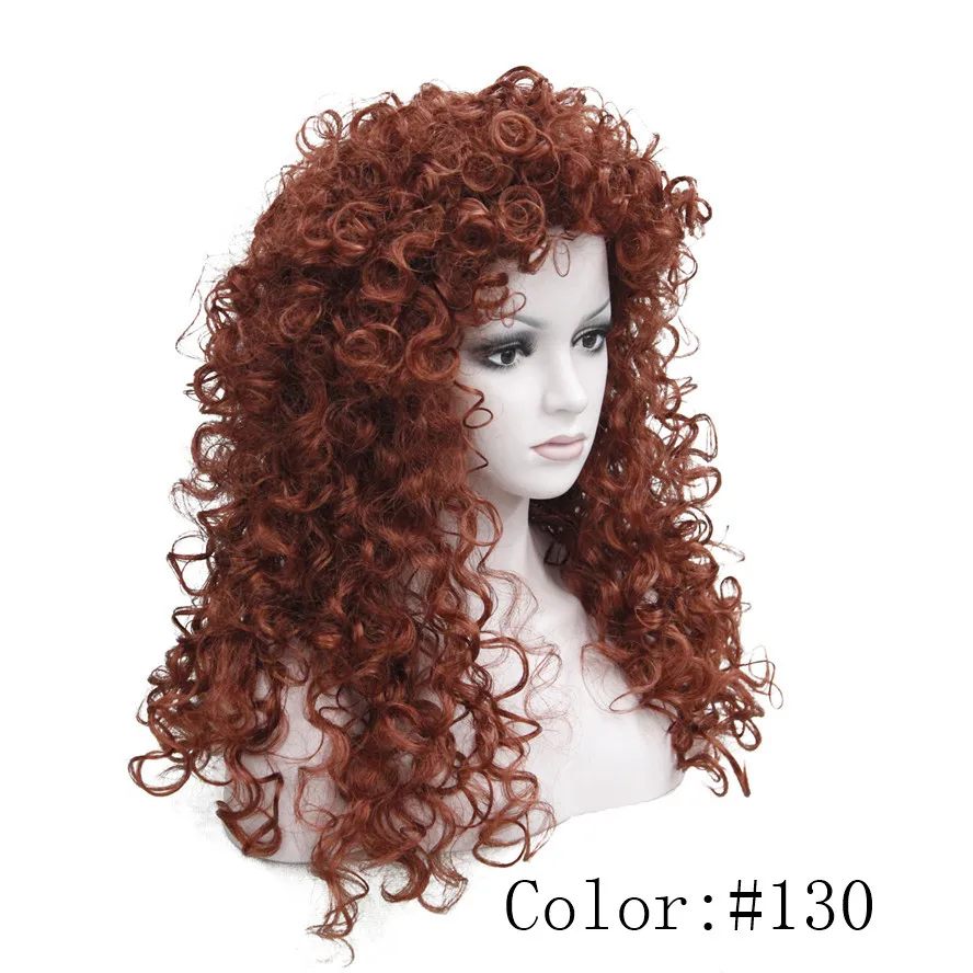 Женские синтетические парики длинные вьющиеся парик блонд/коричневые волосы натуральный пушистый прическа StrongBeauty