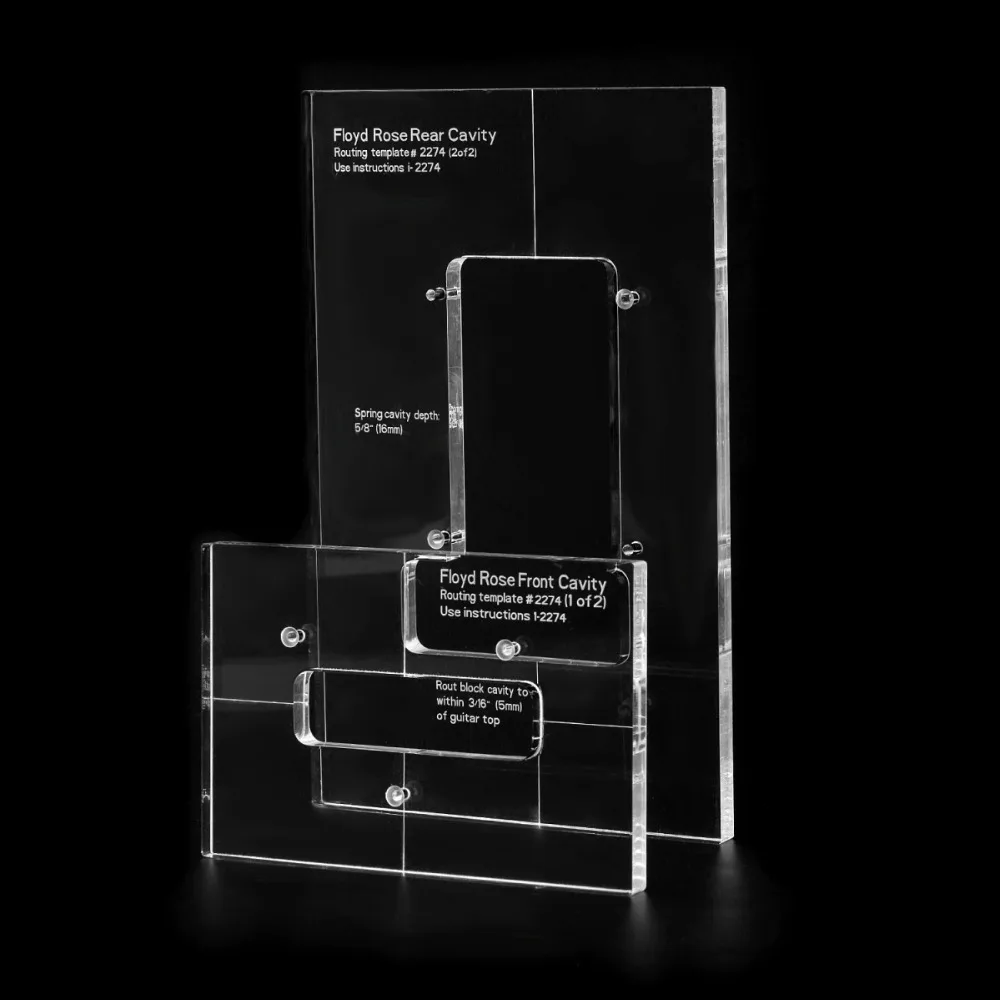 Musiclily Pro CNC Точные акриловые тремоло мост маршрутизации шаблоны Набор Для Floyd Rose