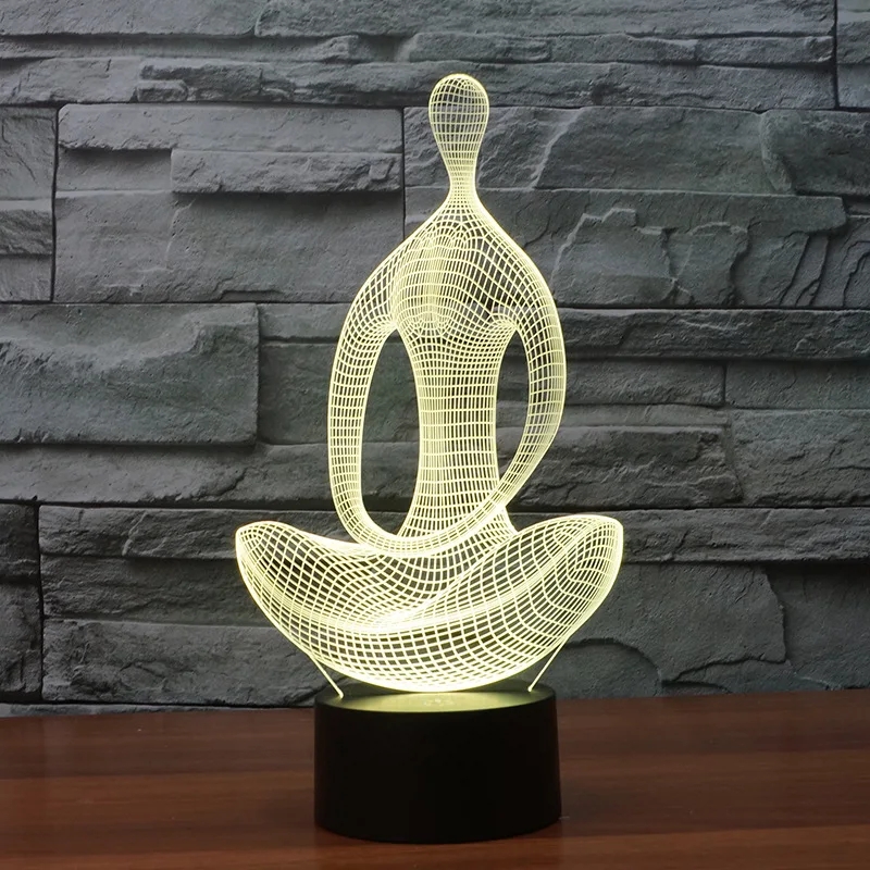 

Gradient Creative Lamparas De Mesa Table Lamps 7 color change Remote Touch switch Desk Lamp Meditation 3d Led Night Light