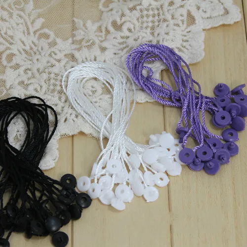 

17cm 5colors 1000pcs/bag Garment Tags Hang String plastic Snap Lock Pin Loop Fastener Hook Ties tablets Accessories free ship