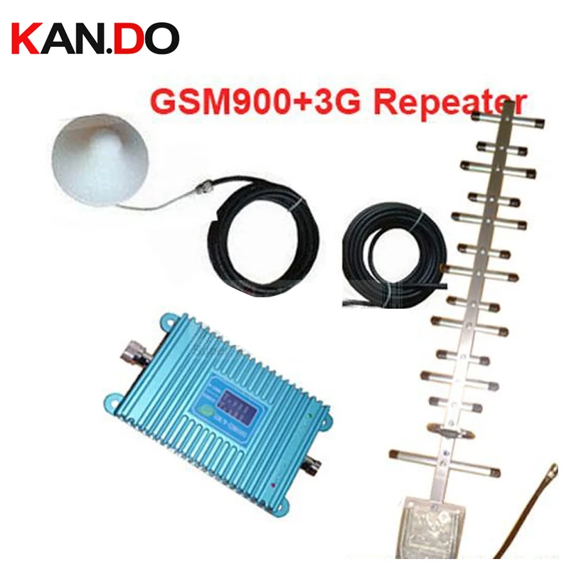 

W/ 20M Cable+Antennas,900Mhz GSM 3G WCDMA repeater LCD display function dual bands booster dual band repeater 2100Mhz amplifer