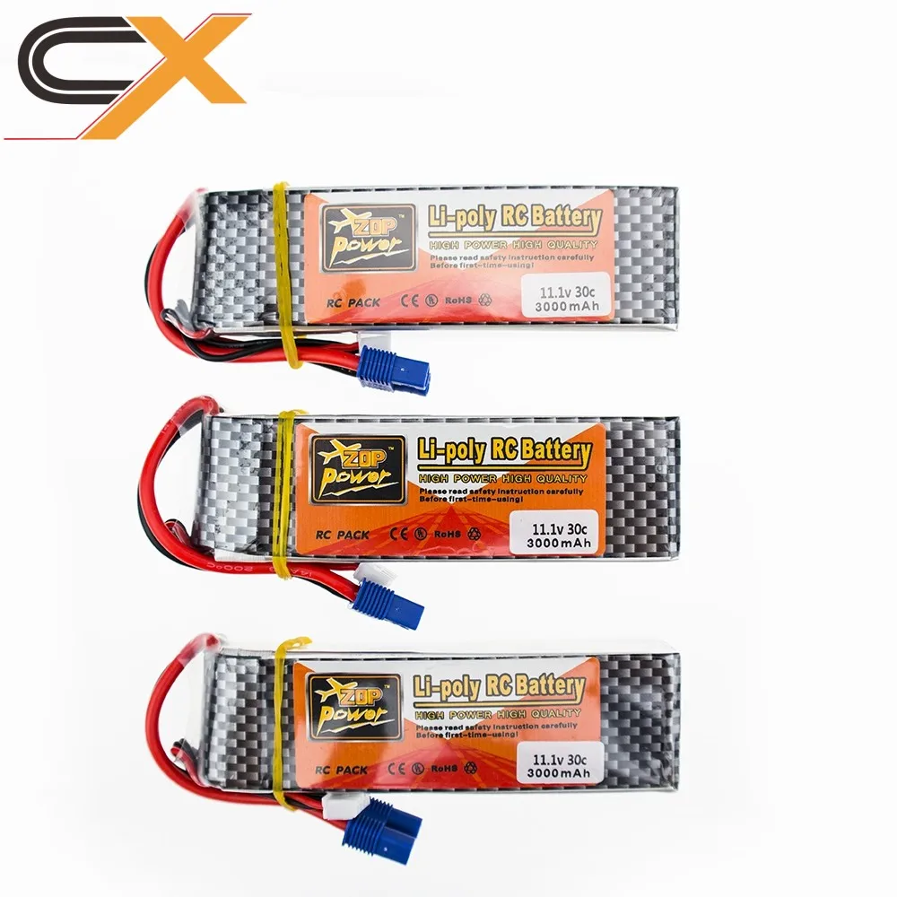 3 S Lipo Батарея 11.1 В 3000 мАч 30C EC3 Plug ZOP Мощность литий-полимерный для Вертолет drone |