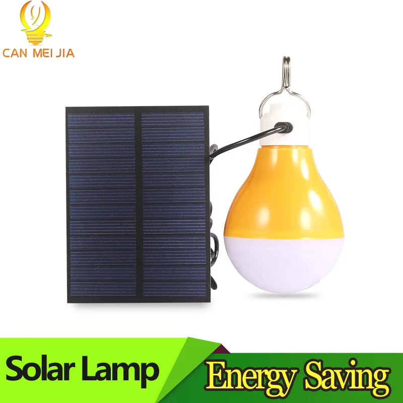 

New Solar LED Lamp Lights Bulb 15W Energy Saving Emergency Outdoor Solar Led Bulbs Powered Panel Light for Camp Fishing Tent