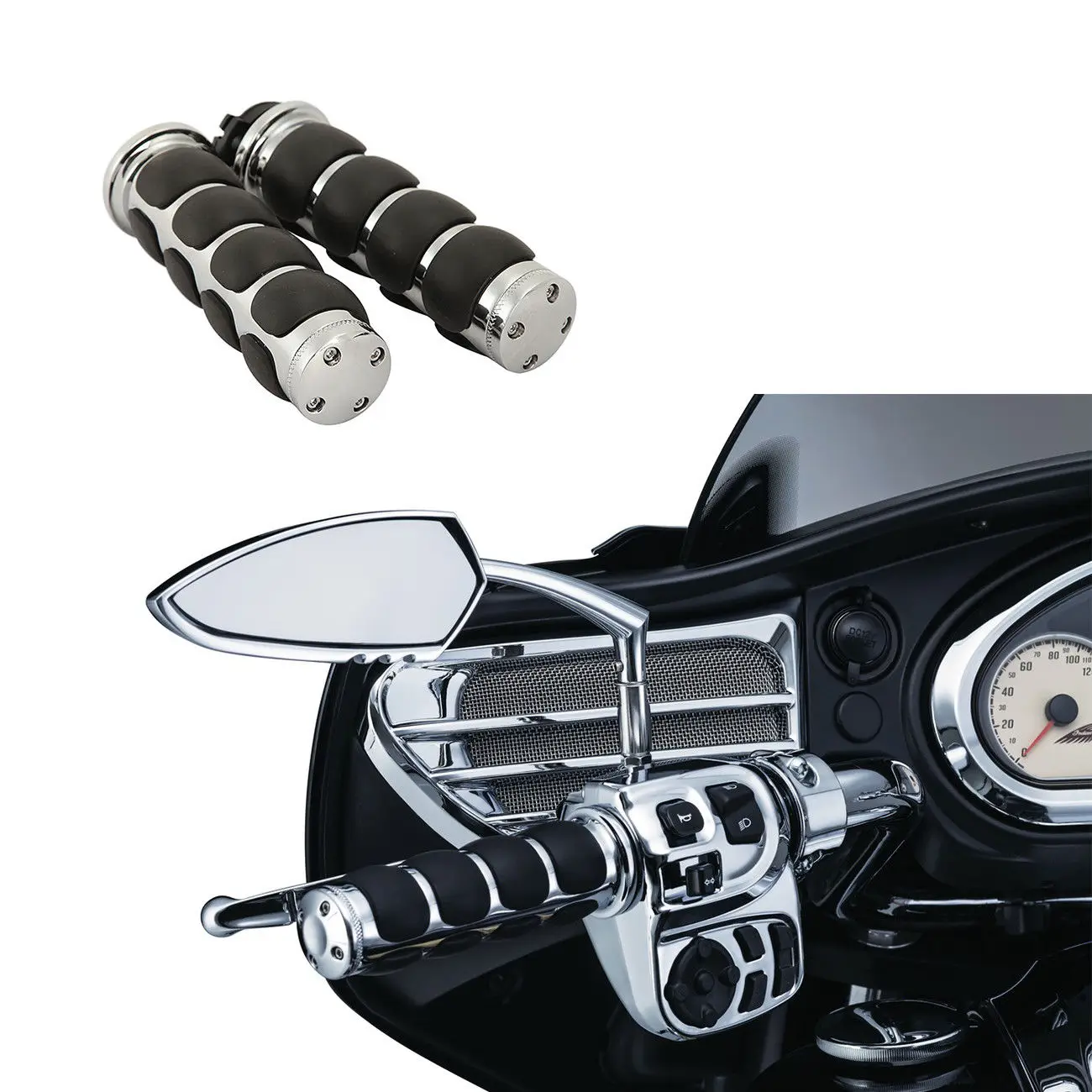 

Universal 25mm 1" Or 22mm 7/8" Motorcycle Handlebar Handle Bar End Hand Grips For Harley Davidson Honda Yamaha Cruiser Chopper