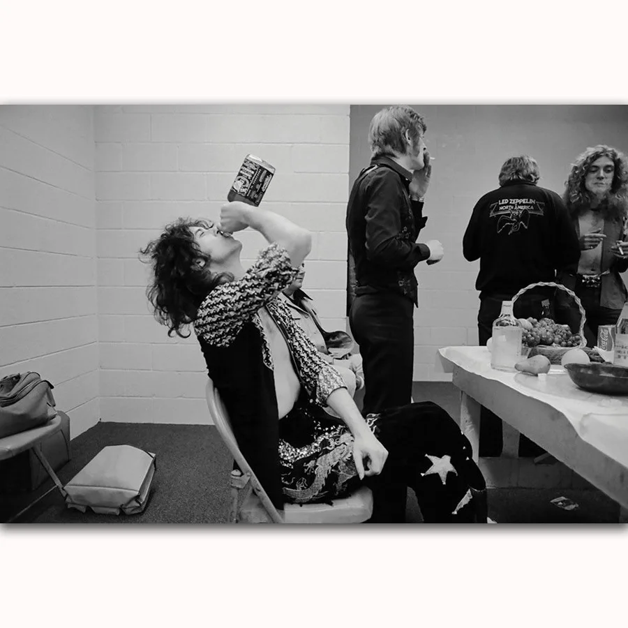 

MQ3222 Jimmy Page Led Zeppelin Pop Rock Music Singer Star Jack Daniels Hot Art Poster Silk Canvas Home Decor Picture Wall Print