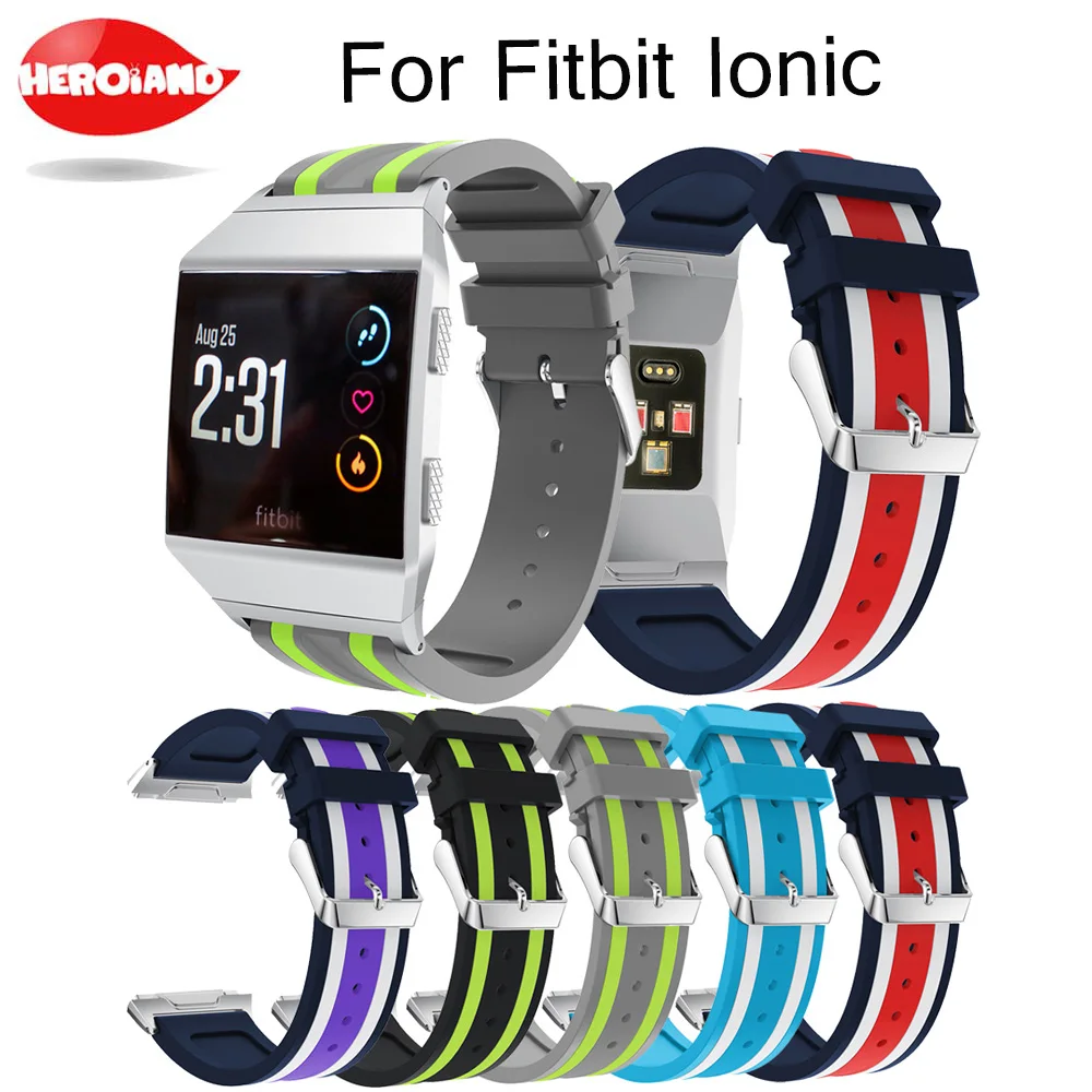 

Lightweight Ventilate Silicone Sport Watch Bands Bracelet for Fitbit Ionic Smart Watch Adjustable Replacement Bangle Accessory