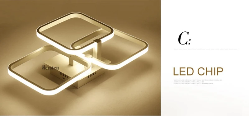 Modern Creative DIY LED Chandelier Lights Aluminum Rectangle Dimmable Ceiling Chandelier Lamp For Living Room Bedroom Home Lighting (23)