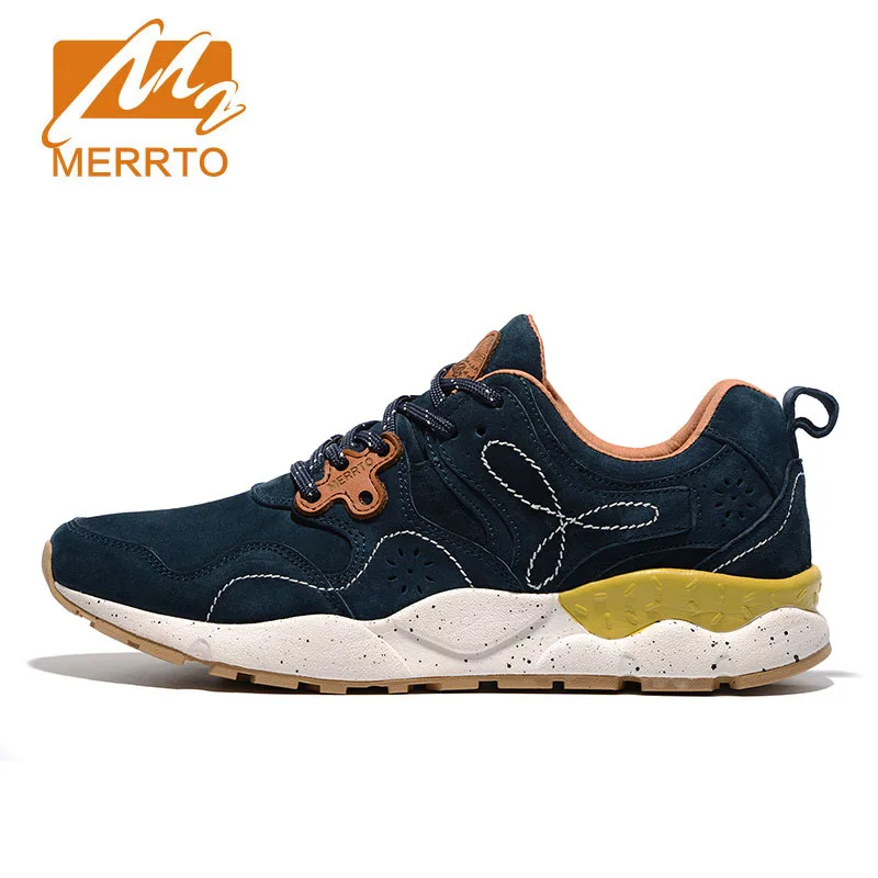 

MERRTO New Most Popular Style Running Shoes For Men Soft Genuine Leather Sneakers Athletic Athletics Outdoor Sports Jogging Shoe