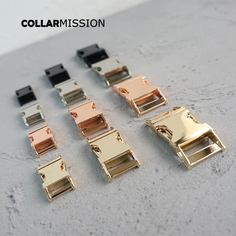 

10pcs/lot Plated buckle 15mm safety quick release buckle 25mm dog collar paracord diy accessory 15mm personal security lock