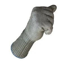 Длинные перчатки из нержавеющей стали 316L с защитой от порезов, металлическая сетка для мясника