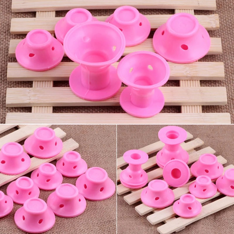 

10Pcs Mushroom Hairstyle Roller DIY Silicone Women Sleeping Bell Curler Beauty