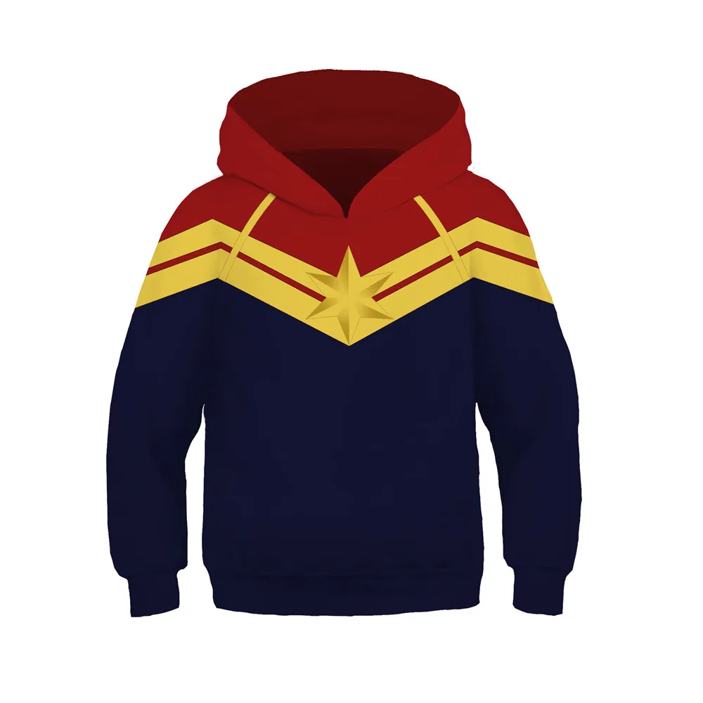 2019 new Avengers Endgame Quantum Realm superhero 4 Captain Marvel hooded sweater jacket for kids coat warrior costumes