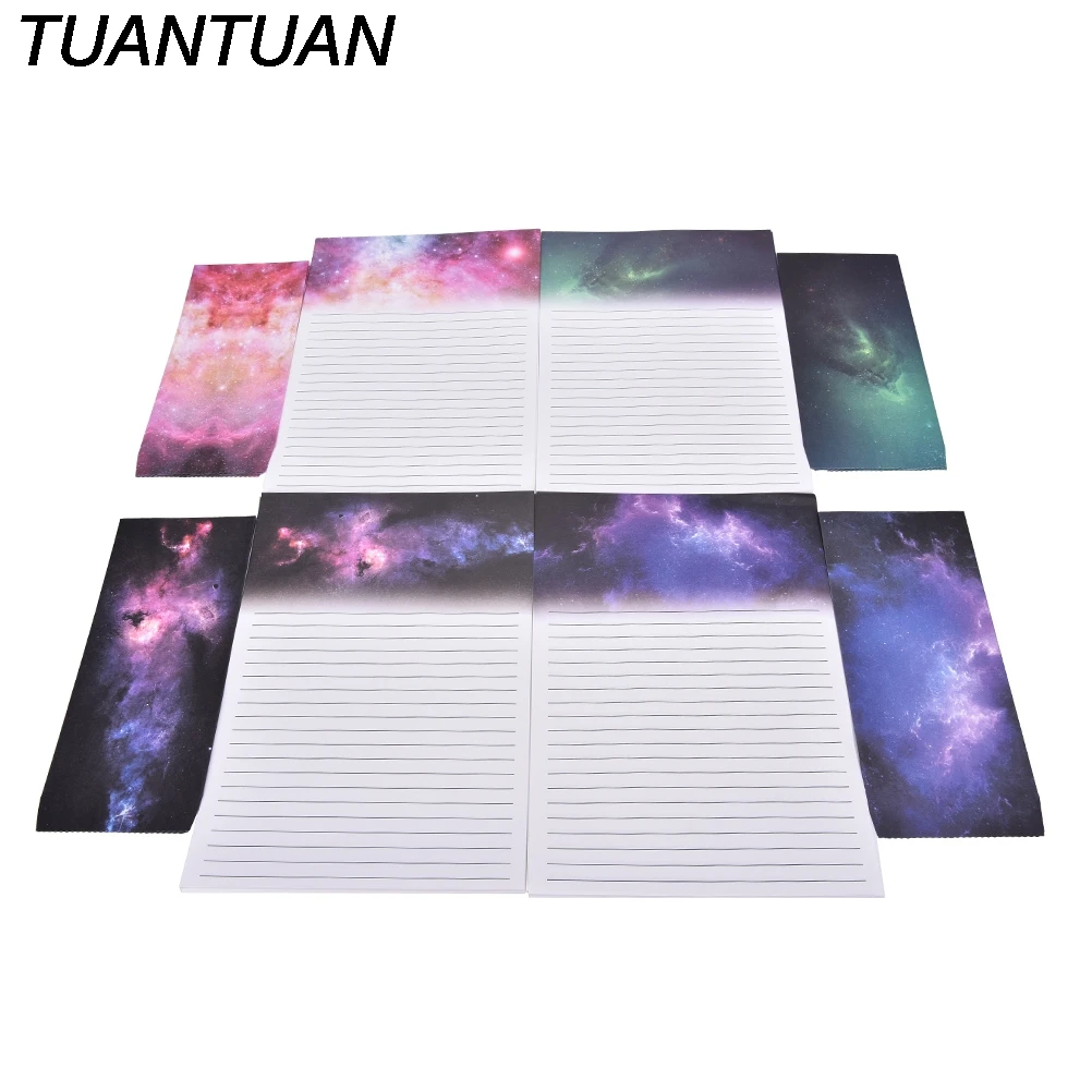 

writing paper Vintage Paper Envelopes Ancient Gift Paper Card 6 sheet letter paper+ 3 pcs envelopes starry sky Letter pad Set
