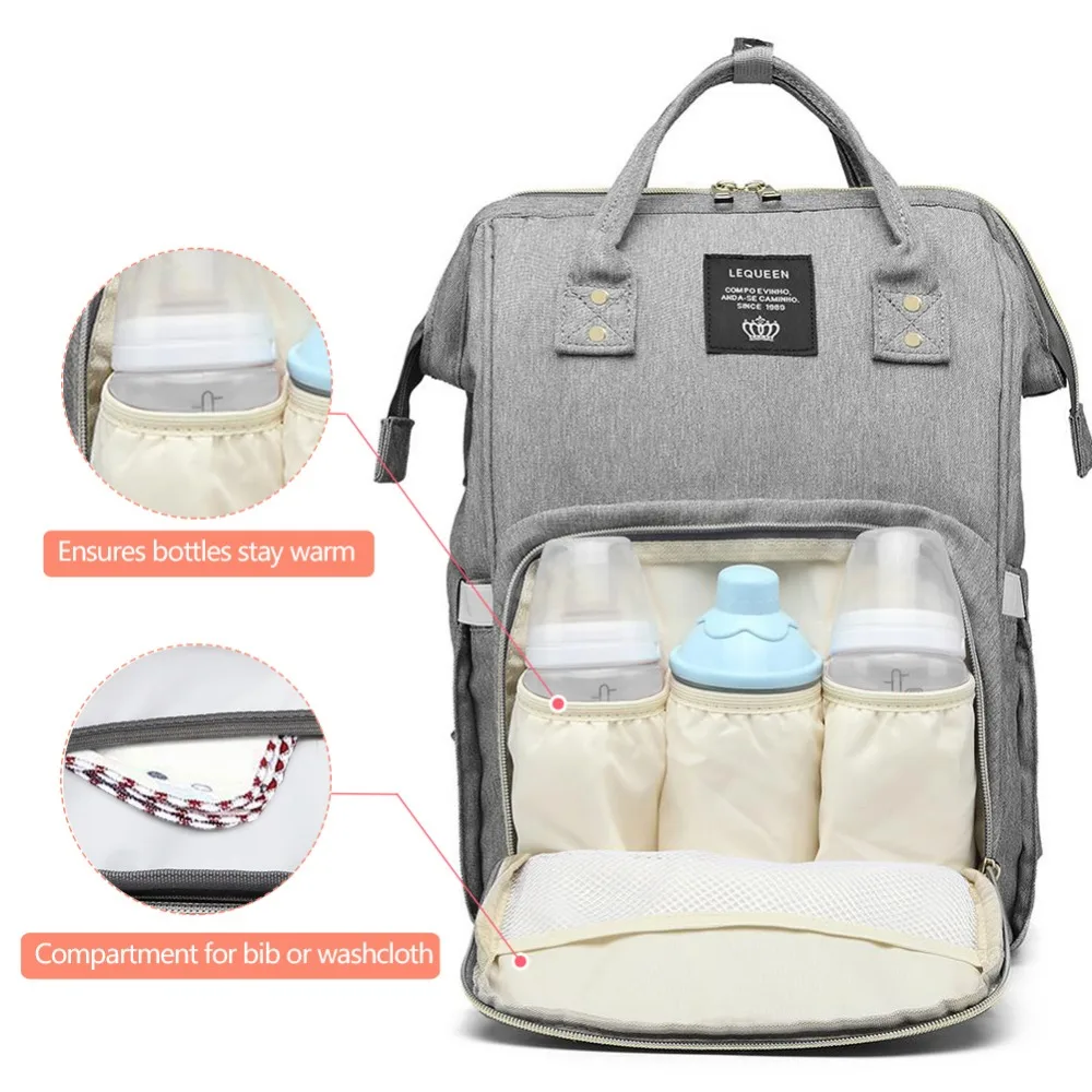 LEQUEEN Mummy bag USB Diaper Bag Baby Care Large Capacity Mom Backpack Mummy Maternity Wet Bag Waterproof Baby Pregnant Bag LEQUEEN Mummy bag USB Diaper Bag Baby Care Large Capacity Mom Backpack Mummy Maternity Wet Bag Waterproof Baby Pregnant Bag
