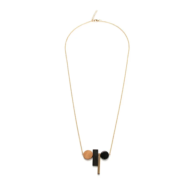 

ENZE free shipping fashionable woman new jewelry Geometric element combination pendant long necklace female necklace The new w