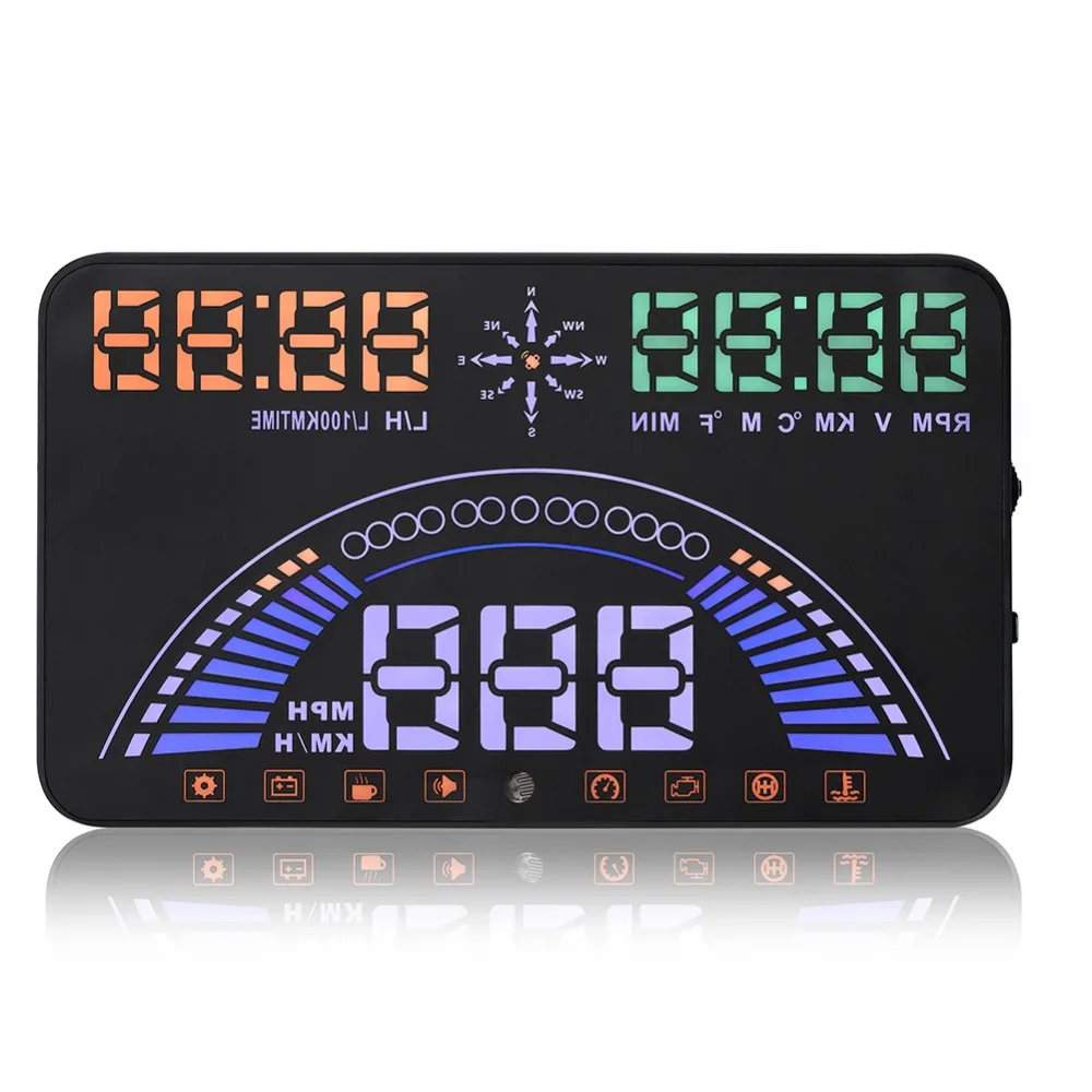 

2017 New Car Hud Head Up Display 5.8" LCD Display Model S7 Safety Driving OBD/GPS Hud Display car detector speed projector