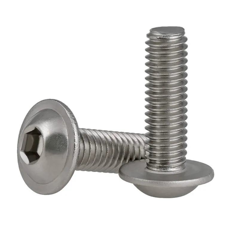 Vis Lot de 100 Assortis M3 M4 M5 M6 bouton TÊTE A2 Acier Inoxydable Boulons Allen