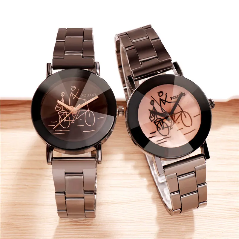 

New Bicycle Dial Elegant black white Bracelet Silver Women's Watch Rhinestone Bracelet Quartz Watch Fashion Ladies Dress Watches