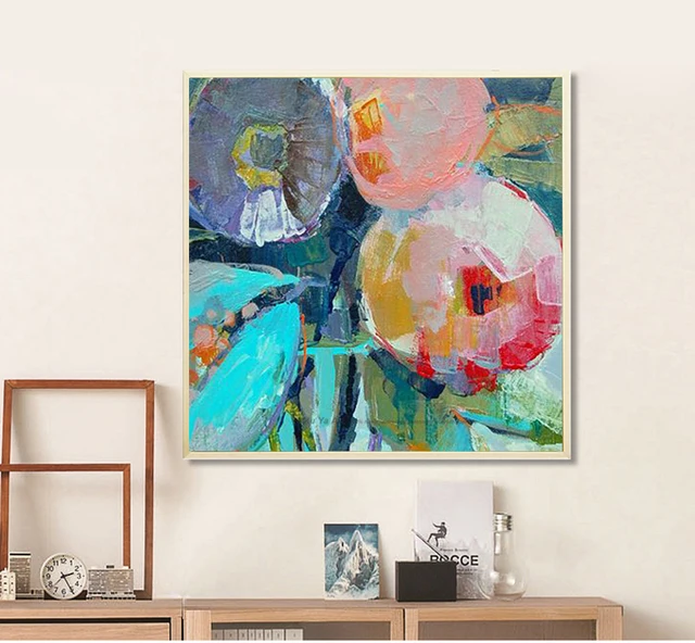 aliexpress com buy large modern pintura oleo flores canvas wall