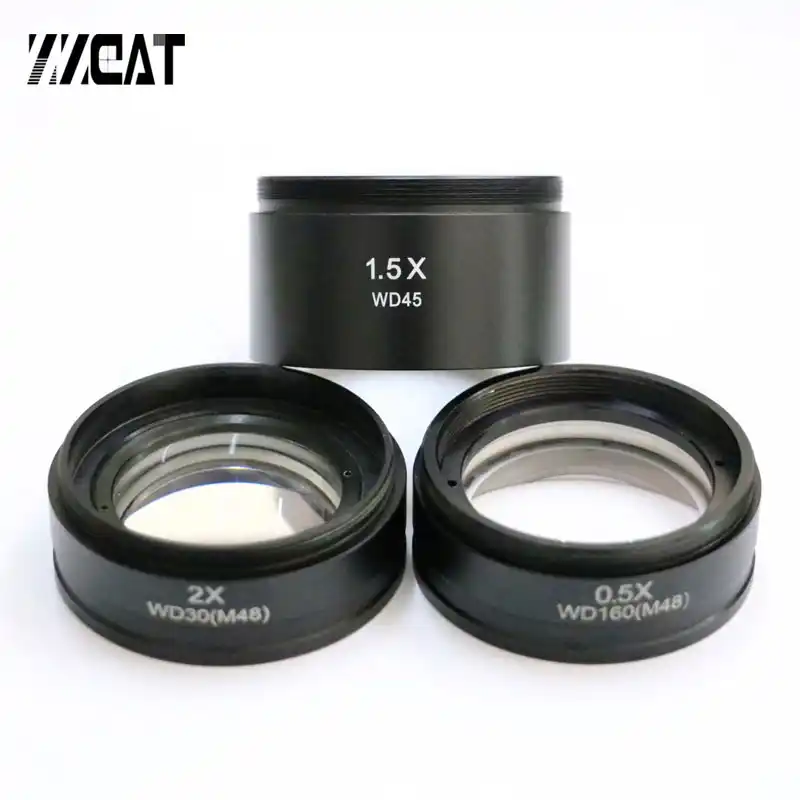 0 5x 1x 1 5x 2x バーロー補助顕微鏡対物レンズ糸 48 ミリメートルマウントデジタルステレオ顕微鏡レンズ変更するための表示 Microscopes Aliexpress