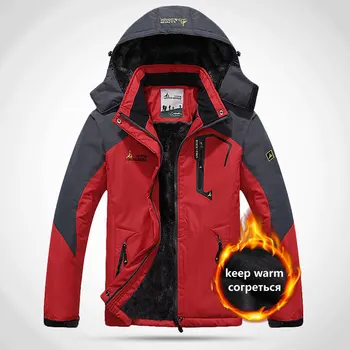 

2019 Men's Winter Inner Fleece Waterproof Jacket Outdoor Sport Warm Brand Coat Hiking Camping Trekking Skiing Male Jackets