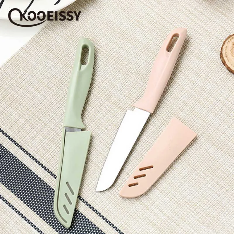 

1pc Utility stainless steel Knife Colorful 3 Inch Handle Ceramic Paring Kitchen Knives Accessories Household Fruit Paring Knife