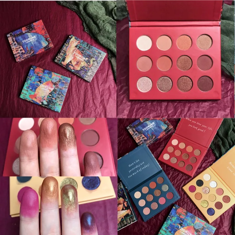 Цена Brand12 Цвет Макияж Палитра теней Shimmer матовый блеск Diamond световой палитру теней сорвала Макияж палитры теней