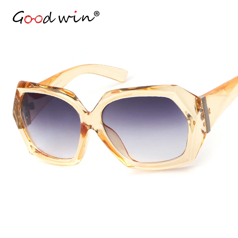 

Good Win High Quality 2019 Womens Sunglasses Brand Designer Oversized Sunglasses For Women Cutting Rhinestone Sun Glasses Frame
