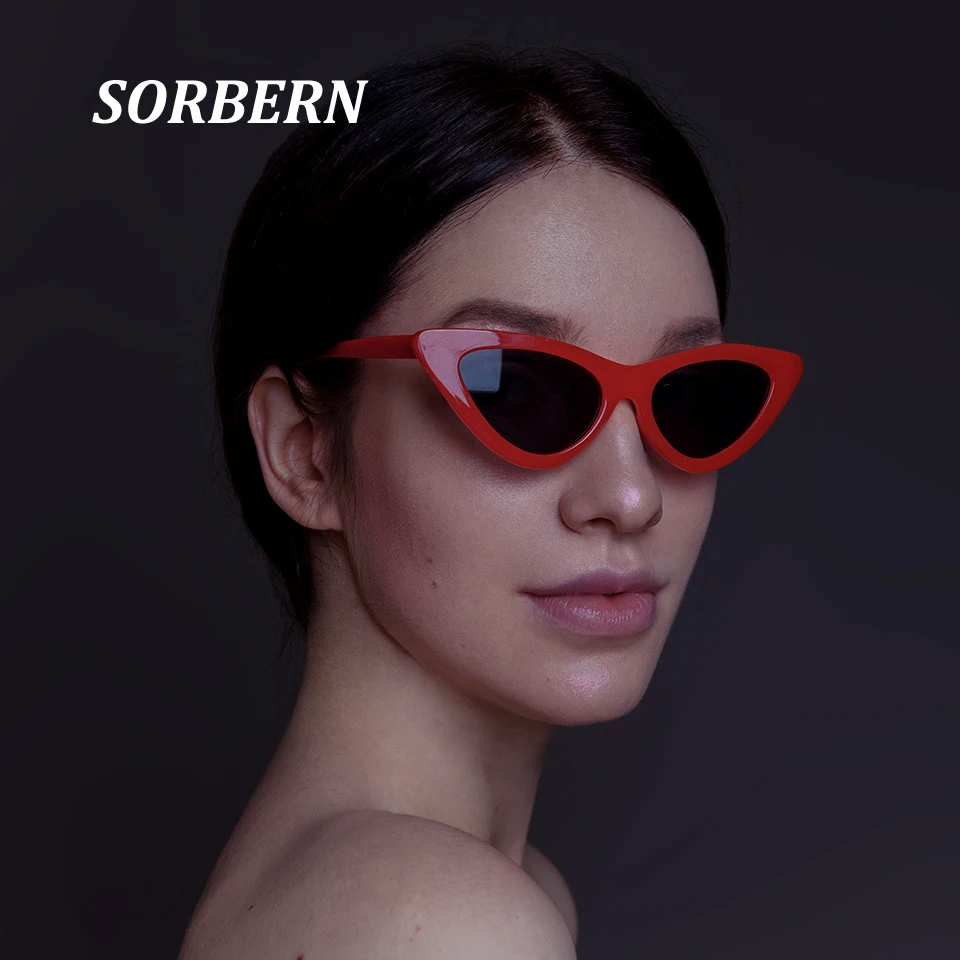 

High Quality Acetate Women Sunglasses Cat Eye Red Retro Sun Glasses Female Nylon Lens Uv Protection Sun Shades Glasses Oculos