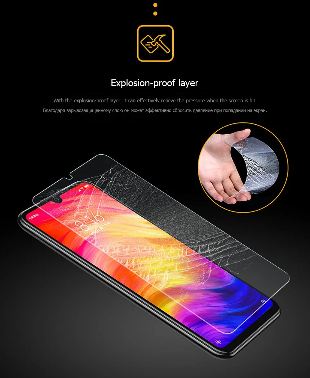 2.5D Tempered Glass For Xiaomi Redmi 7 Note 6 Pro 5 5A Prime Not Full Coverage Small Size Screen Protector Compatible Phone Case (15)