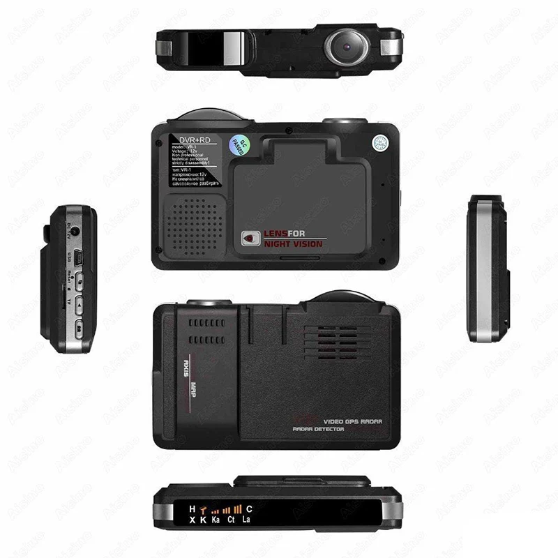2 в 1 360 градусов 2020 Авто радар детекторов Камера HD Dash Cam G Сенсор Безопасность анти