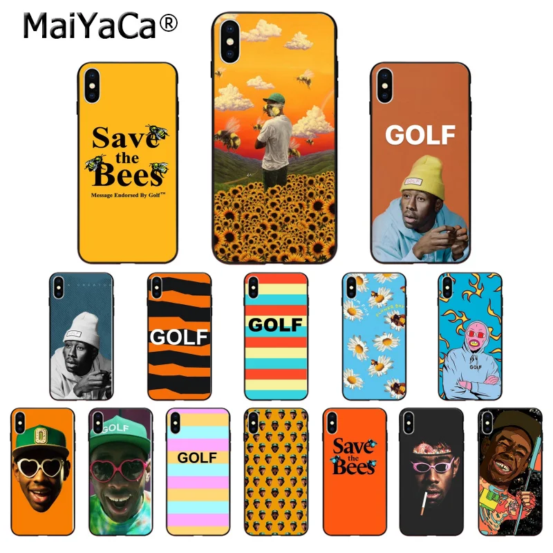 

MaiYaCa Rapper tyler the creator GOLF bees TPU Soft Phone Case for iPhone X XS MAX 6 6s 7 7plus 8 8Plus 5 5S SE XR Cover