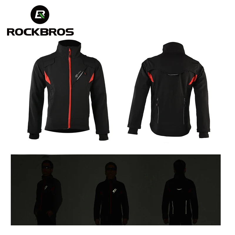 Комплект велосипедной одежды ROCKBROS Зимняя Теплая Флисовая одежда для велоспорта